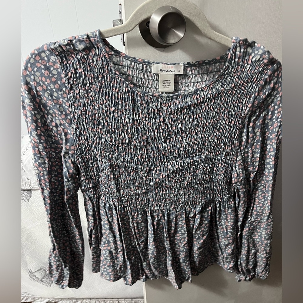 URBAN Romantics Floral Smocked Blouse